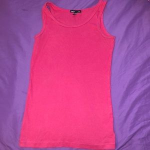 A pink tank top